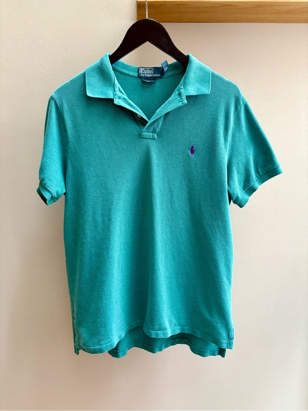 Polo Ralph Lauren VTG 90s teal golf shirt L